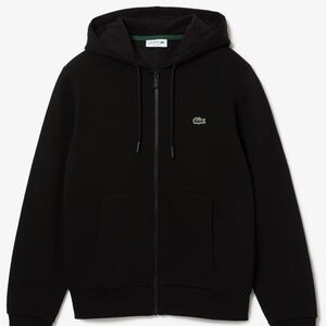 Lacoste Zip Up Classic Fit Hoodie in Black